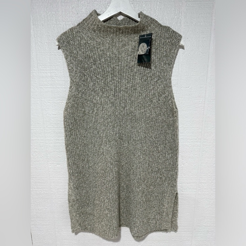 NWT Lauren Ralph Lauren knit sleeveless tunic gray size M